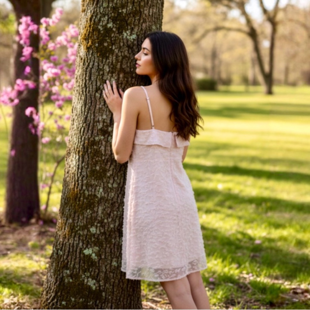 Clover and Sloane Pink Fuzzy Dress Size Large - Picture 2 of 16